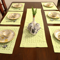 Applique Cut Work Table Runner with Table Mat Set 58