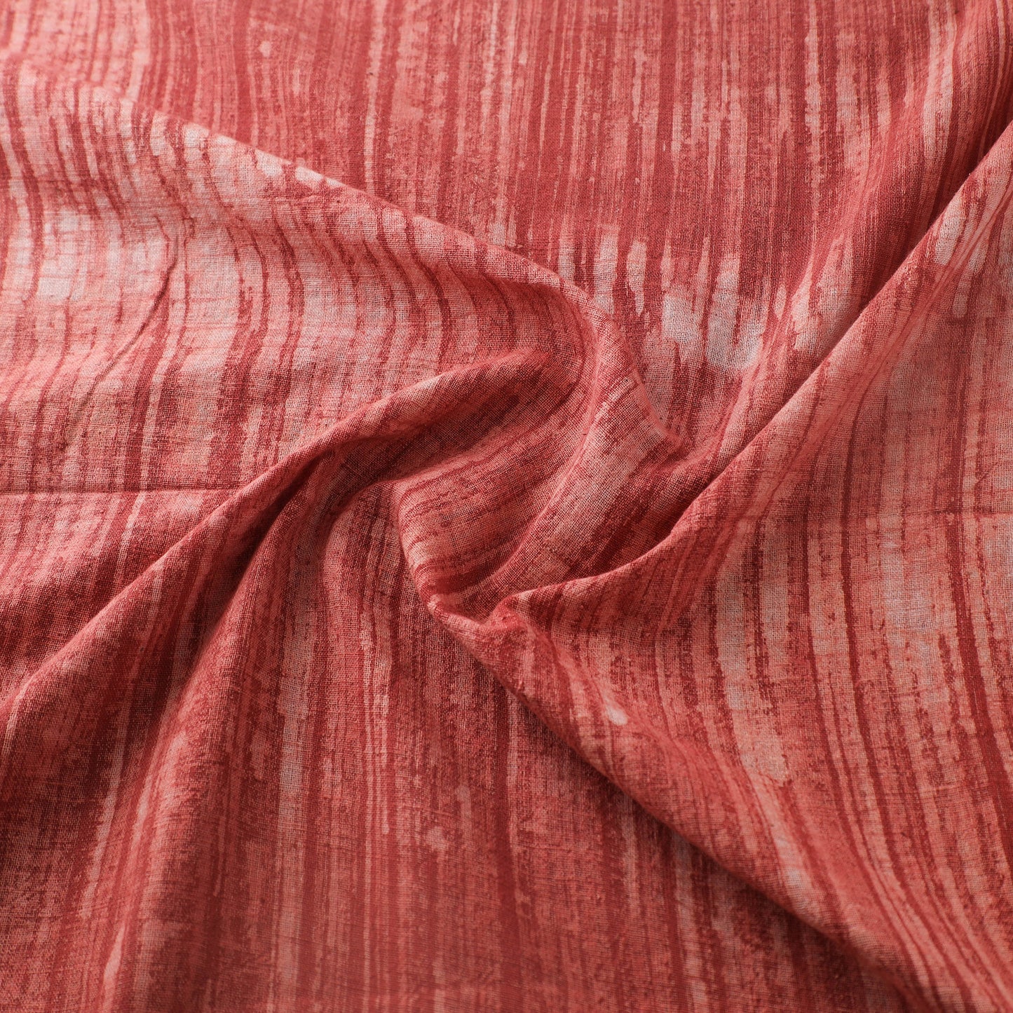 Red - Authentic Kutch Hand Block Batik Print Pure Handwoven Natural Dyed Kala Cotton Fabric 63