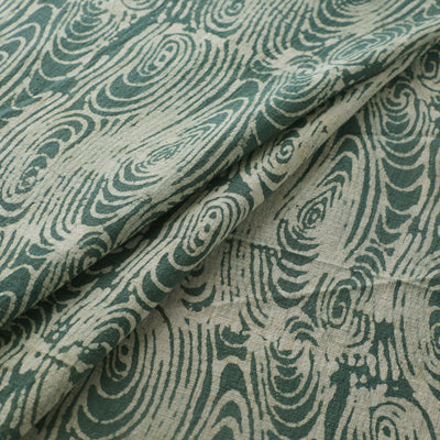 Green - Authentic Kutch Hand Block Batik Print Pure Handwoven Natural Dyed Kala Cotton Fabric 70