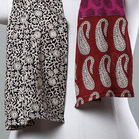  Multicolor Bagh Block Printed Patchwork Cotton Stole
