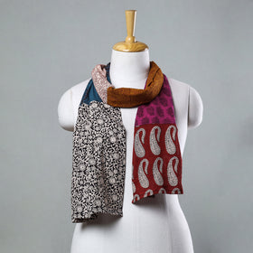  Multicolor Bagh Block Printed Patchwork Cotton Stole