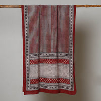 Grey - Bagh Hand Block Printed Cotton Stole