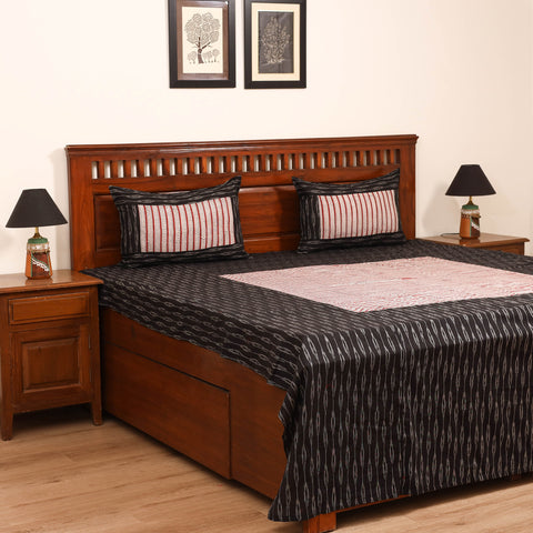Pochampally Ikat with Bagh Patch Cotton Double Bedsheet Set (108 x 90 in) 10