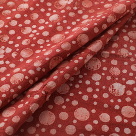Red - Authentic Kutch Hand Block Batik Print Pure Handwoven Natural Dyed Kala Cotton Fabric 71