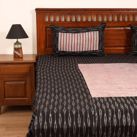 Pochampally Ikat with Bagh Patch Cotton Double Bedsheet Set (108 x 90 in) 10