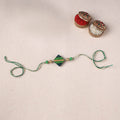 Green - Bishnupur Handpainted Terracotta Rakhi 02