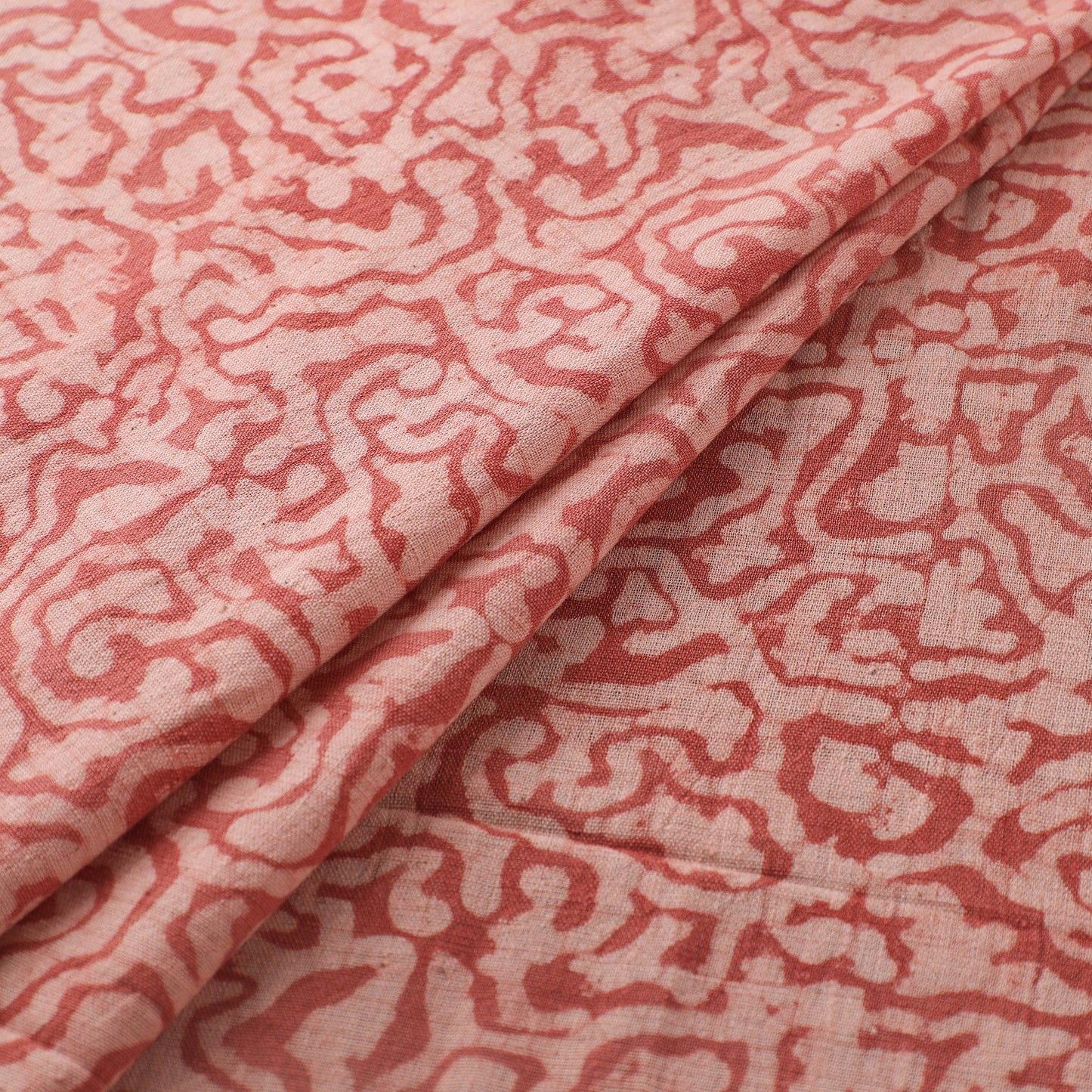 Red - Authentic Kutch Hand Block Batik Print Pure Handwoven Natural Dyed Kala Cotton Fabric 72