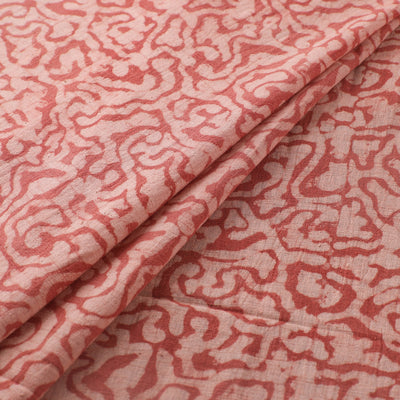 Red - Authentic Kutch Hand Block Batik Print Pure Handwoven Natural Dyed Kala Cotton Fabric 72