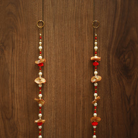 Handmade gota & bead work hanging (set of 2) 01