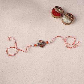 Multicolor - Bishnupur Handpainted Terracotta Rakhi 05