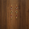 Handmade gota & bead work hanging (set of 2) 02