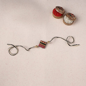 Multicolor - Bishnupur Handpainted Terracotta Rakhi 04