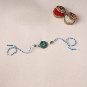 Multicolor - Bishnupur Handpainted Terracotta Rakhi 06