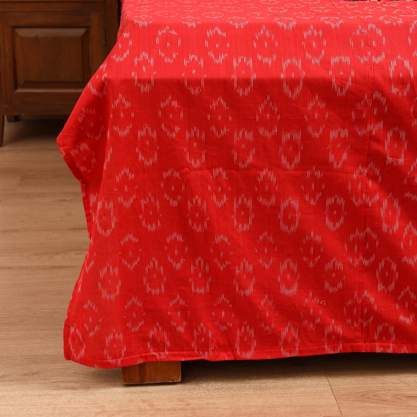 Pochampally Ikat with Bagh Patch Cotton Double Bedsheet Set (108 x 90 in) 12