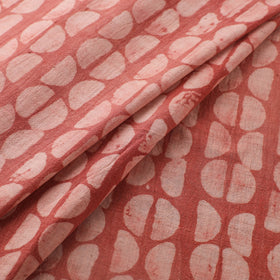 Red - Authentic Kutch Hand Block Batik Print Pure Handwoven Natural Dyed Kala Cotton Fabric 76