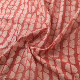 Red - Authentic Kutch Hand Block Batik Print Pure Handwoven Natural Dyed Kala Cotton Fabric 76
