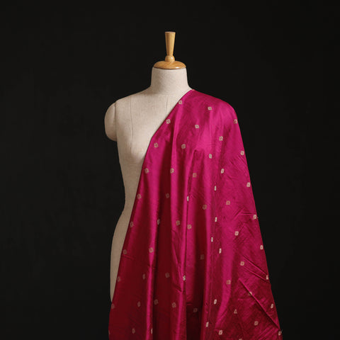 Pink - Thread Buti Spun Dupion Viscose Silk Plain Fabric 22