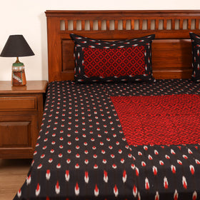 Pochampally Ikat with Bagh Patch Cotton Double Bedsheet Set (108 x 90 in) 13