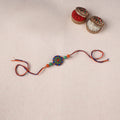 Blue - Bishnupur Handpainted Terracotta Rakhi 10