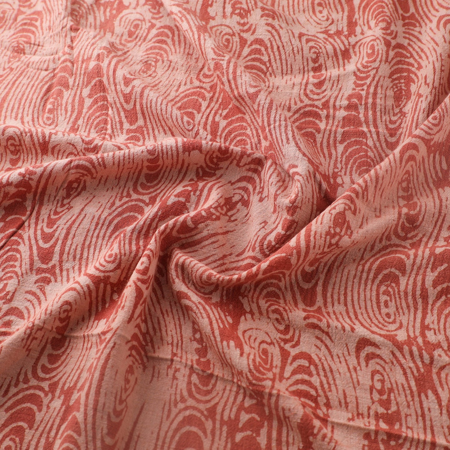 Red - Authentic Kutch Hand Block Batik Print Pure Handwoven Natural Dyed Kala Cotton Fabric 77