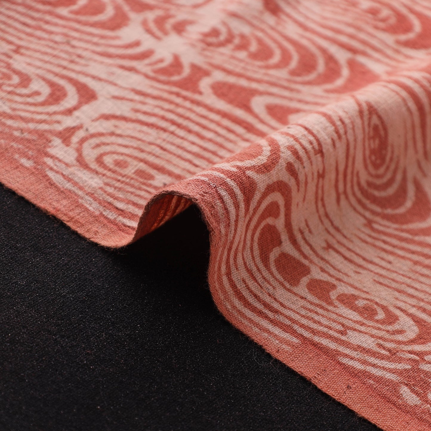 Red - Authentic Kutch Hand Block Batik Print Pure Handwoven Natural Dyed Kala Cotton Fabric 77