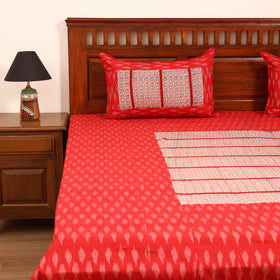 Pochampally Ikat with Bagh Patch Cotton Double Bedsheet Set (108 x 90 in) 14