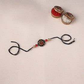 Black - Bishnupur Handpainted Terracotta Rakhi 14