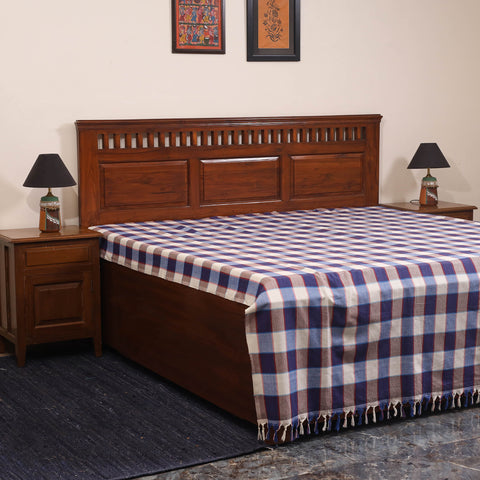 Multicolor - double handloom cotton bed sheet (108 x 90 in)