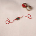 Red - Bishnupur Handpainted Terracotta Rakhi 17
