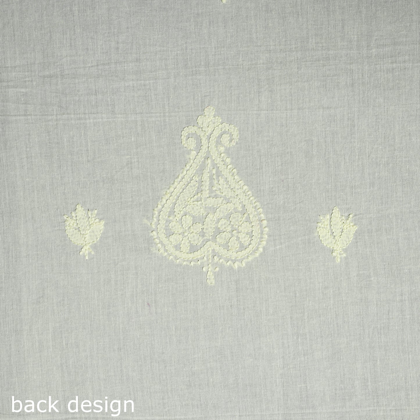 Yellow Hand Embroidery Mul Cotton Chikankari Kurta Material