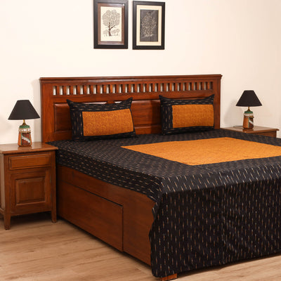 Pochampally Ikat with Bagh Patch Cotton Double Bedsheet Set (108 x 90 in) 16