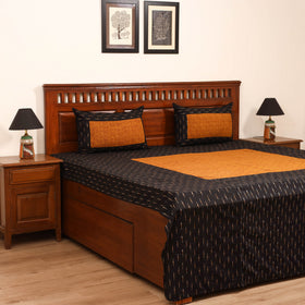 Pochampally Ikat with Bagh Patch Cotton Double Bedsheet Set (108 x 90 in) 16