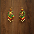 Handmade gota & bead work hanging (set of 2) 12