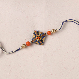 Multicolor - Bishnupur Handpainted Terracotta Rakhi 18