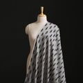 Grey - Gray - Pochampally Ikat Weave Cotton Fabric 23