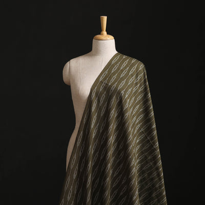 Green - Pochampally Ikat Weave Cotton Fabric 21