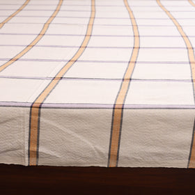 White - double handloom cotton bed sheet (108 x 90 in) 61