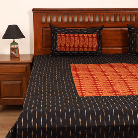 Pochampally Ikat with Bagh Patch Cotton Double Bedsheet Set (108 x 90 in) 17