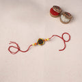 Yellow - Bishnupur Handpainted Terracotta Rakhi 22