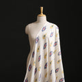 White - Pochampally Ikat Weave Cotton Fabric 19