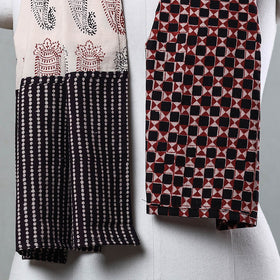 Multicolor Bagh Block Printed Patchwork Cotton Stole