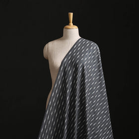 Grey - Gray - Pochampally Ikat Weave Cotton Fabric 17