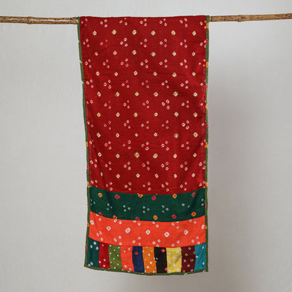 Multicolor - Bandhani Tie-Dye Patchwork Cotton Stole 53
