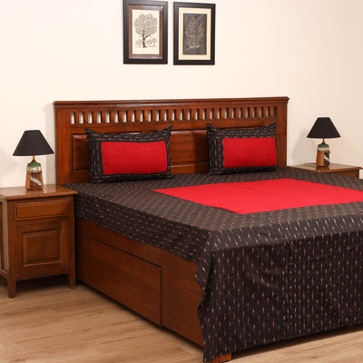 Pochampally Ikat with Bagh Patch Cotton Double Bedsheet Set (108 x 90 in) 18