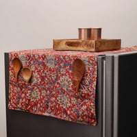 Kalamkari Block Printed Fridge Cover with Handle Cover 04