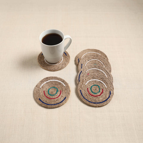Jute Handcrafted Round Coaster (Set of 6) 14