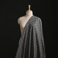 Grey - Gray - Pochampally Ikat Weave Cotton Fabric 12