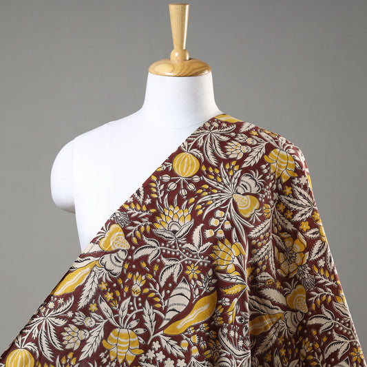 Maroon - Kalamkari Printed Cotton Fabric