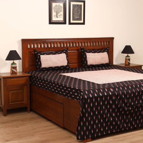 Pochampally Ikat with Bagh Patch Cotton Double Bedsheet Set (108 x 90 in) 19
