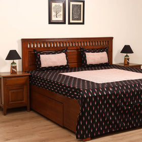 Pochampally Ikat with Bagh Patch Cotton Double Bedsheet Set (108 x 90 in) 19